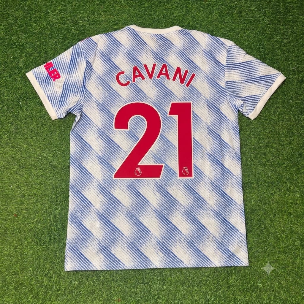 Edinson Cavani Manchester United 2021-2022 Final Season Away Retro Football Jersey Kit