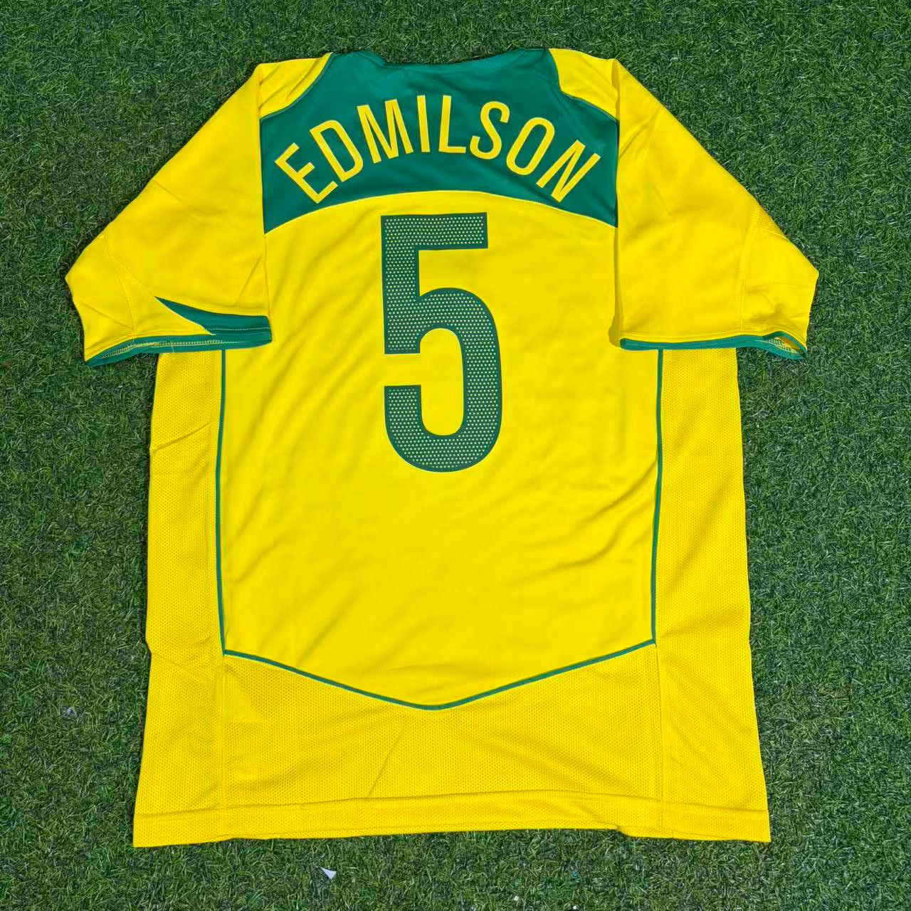 Edmílson 5 Brazil 2004 2006 Retro Football Jersey Kit
