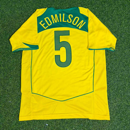 Edmílson 5 Brazil 2004 2006 Retro Football Jersey Kit