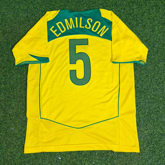 Edmílson 5 Brazil 2004 2006 Retro Football Jersey Kit