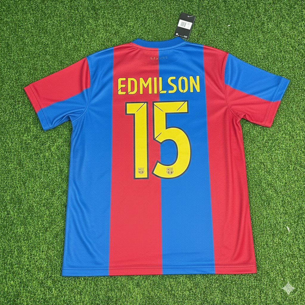 Edmilson Barcelona 2006/2007 Home Retro Football Jersey Kit