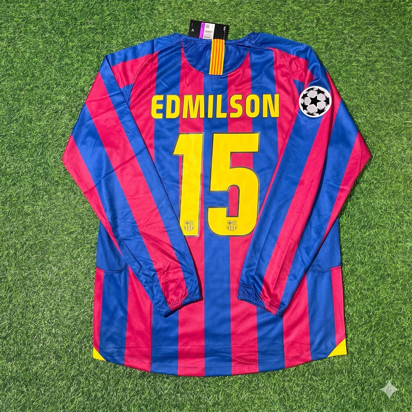 Edmilson Barcelona 2006 Final Retro Football Jersey Kit