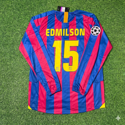 Edmilson Barcelona 2006 Final Retro Football Jersey Kit