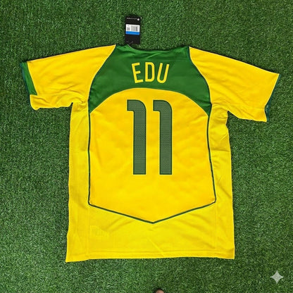 Eduardo César Gaspar 11 Brazil 2004 2006 Retro Football Jersey Kit