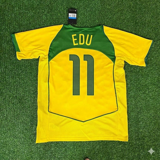Eduardo César Gaspar 11 Brazil 2004 2006 Retro Football Jersey Kit