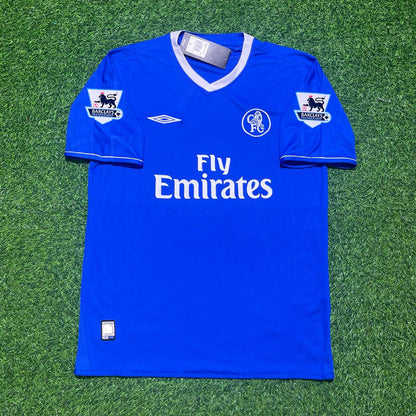 Eidur Gudjohnsen Chelsea 2003-2005 Home Navy Blue Retro Football Jersey