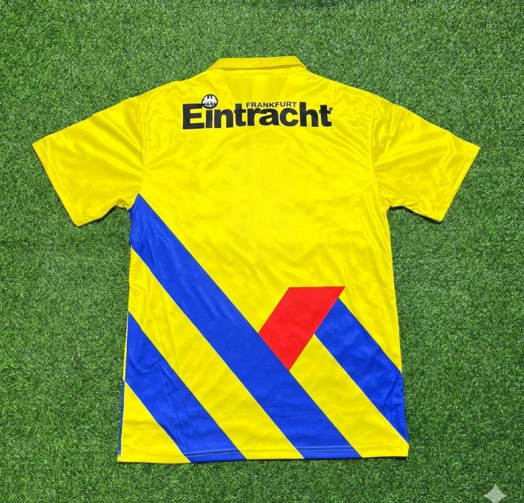 Eintracht Frankfurt 1993/1996 Retro Yellow Football Jersey Kit