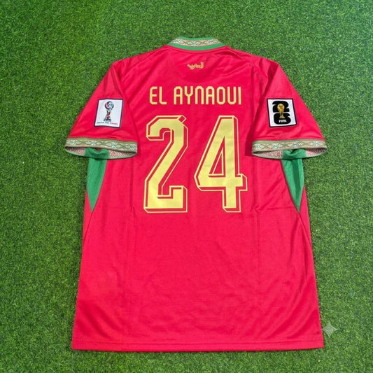 Neil El Aynaoui Morocco 2026 World Cup Home Red Football Jersey