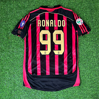 El Fenomeno Ronaldo Nazario AC Milan 2006 2007 Retro Football Jersey Kit