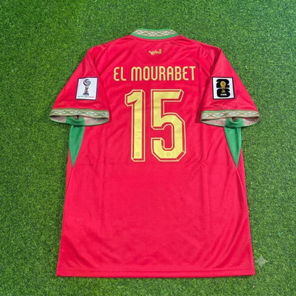 Samir El Mourabet Morocco 2026 World Cup Home Red Football Jersey