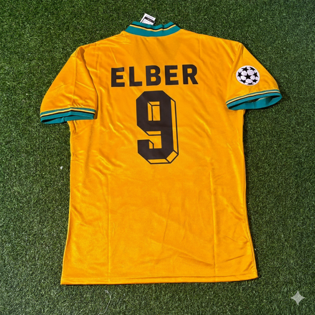 Giovane Elber Bayern Munich Yellow Retro Football Jersey Collection