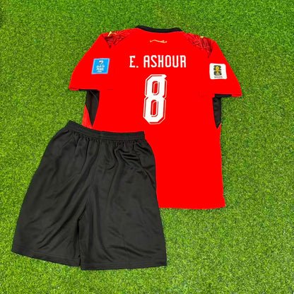 Egypt World Cup 2026 Emam Ashour Home Kids Kit Football Jersey