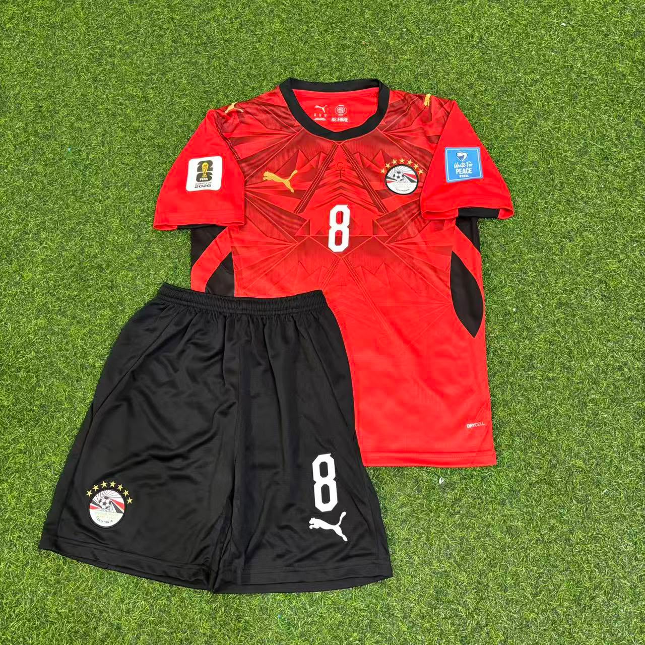 Egypt World Cup 2026 Emam Ashour Home Kids Kit Football Jersey