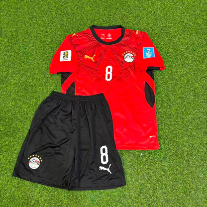 Egypt World Cup 2026 Emam Ashour Home Kids Kit Football Jersey
