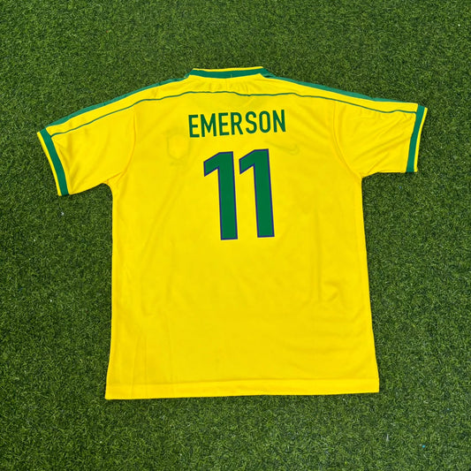 Brazil World Cup 1998 Emerson #11 Retro Football Jersey Kit