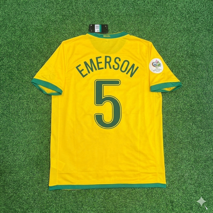 Brazil World Cup 2006 Emerson #5 Football Jersey