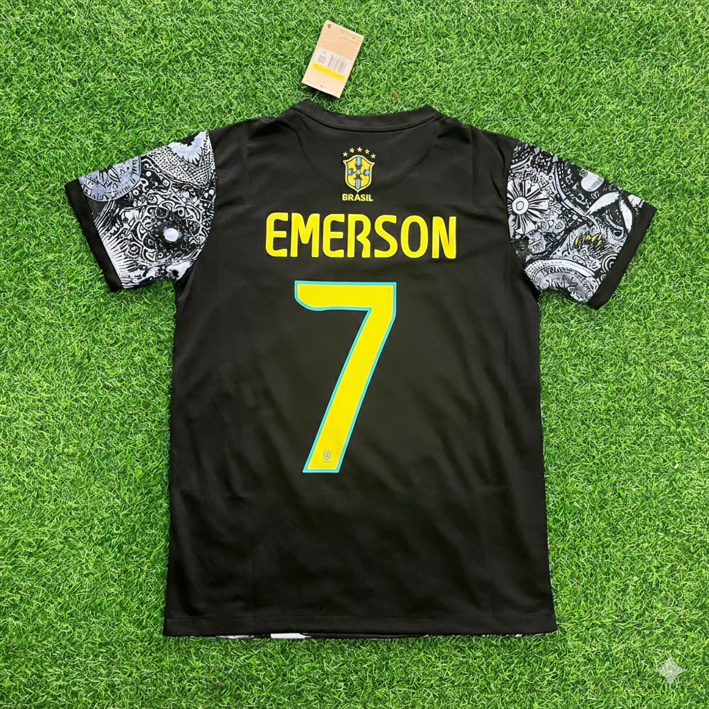 Emerson Brazil Iconic Retro Football Jersey