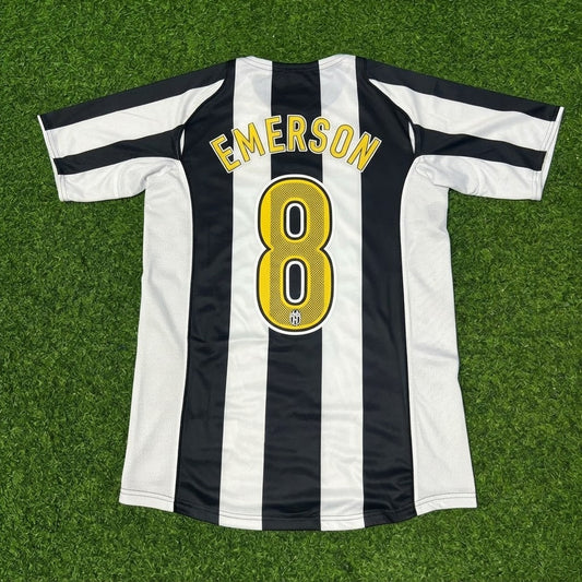 Emerson #8 Juventus 2004-2005 Black White Home Retro Football Jersey Paradise Edition