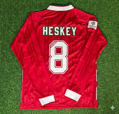 Emile Heskey Liverpool Long Sleeve Retro Football Jersey Kit