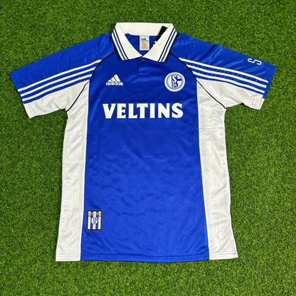 Emile Mpenza FC Schalke 04 1999/2000 Blaues Heimtrikot Retro Fußballtrikot Jersey