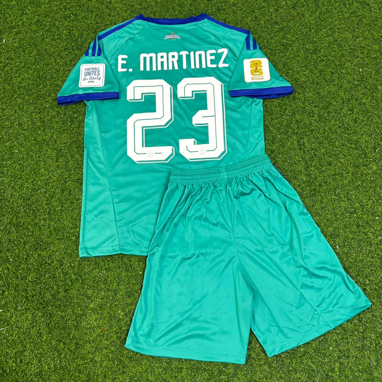 Emiliano Martinez Argentina Goalkeeper 2026 World Cup Kids Football Jersey