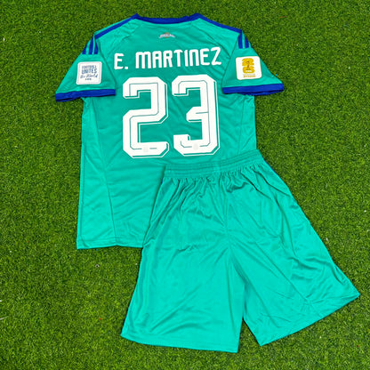 Emiliano Martinez Argentina Goalkeeper 2026 World Cup Kids Football Jersey