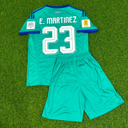 Emiliano Martinez Argentina Goalkeeper 2026 World Cup Kids Football Jersey