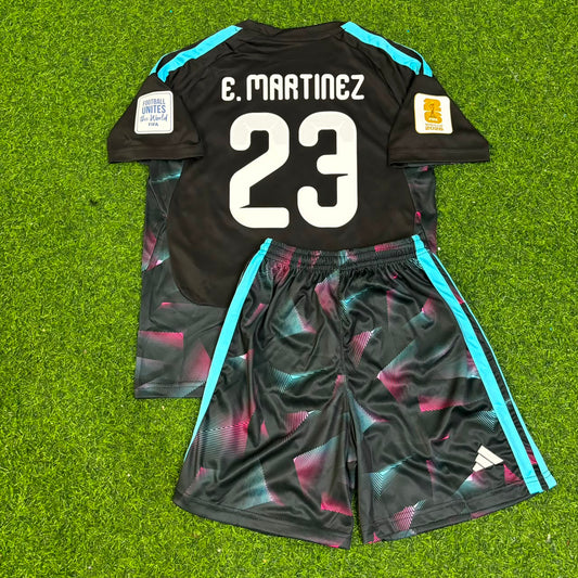 Emiliano Martinez Argentina Goalkeeper 2026 World Cup Kids Football Jersey