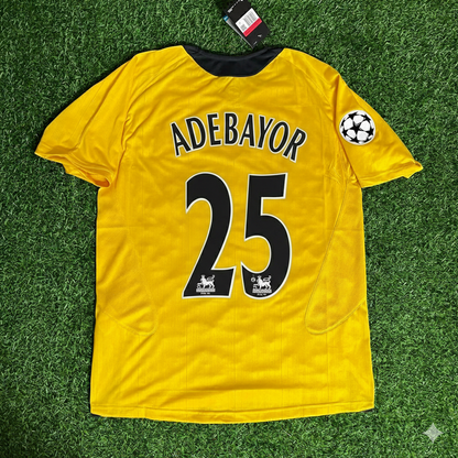 Emmanuel Adebayor 25 - Arsenal 2005/06 Yellow Retro Football Jersey Kit