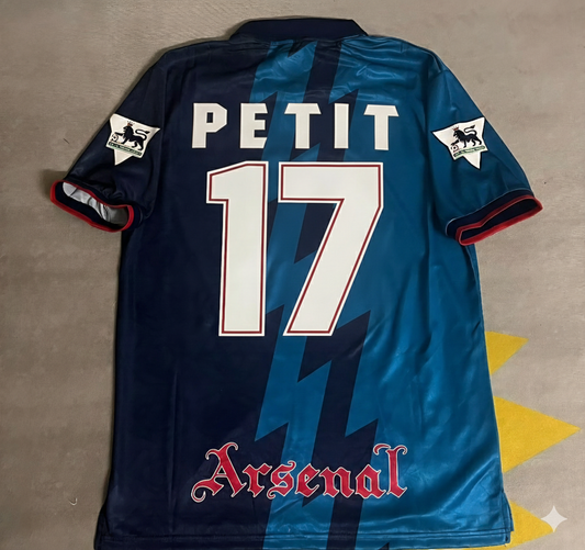 Emmanuel Petit Arsenal Retro 1998 Season Retro Football Jersey