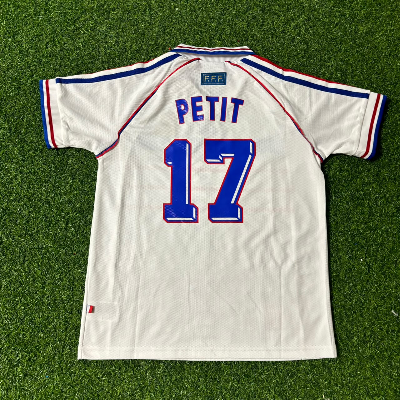 France World Cup 1998 Emmanuel Petit Kids Retro Football Jersey