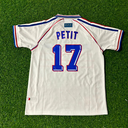 France World Cup 1998 Emmanuel Petit Kids Retro Football Jersey
