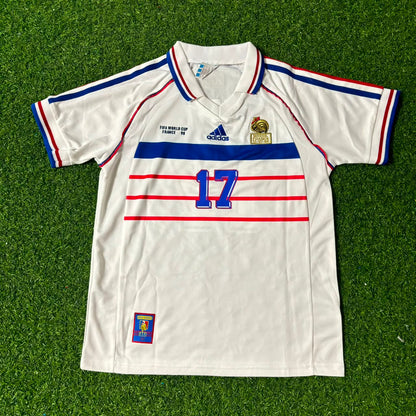 France World Cup 1998 Emmanuel Petit Kids Retro Football Jersey