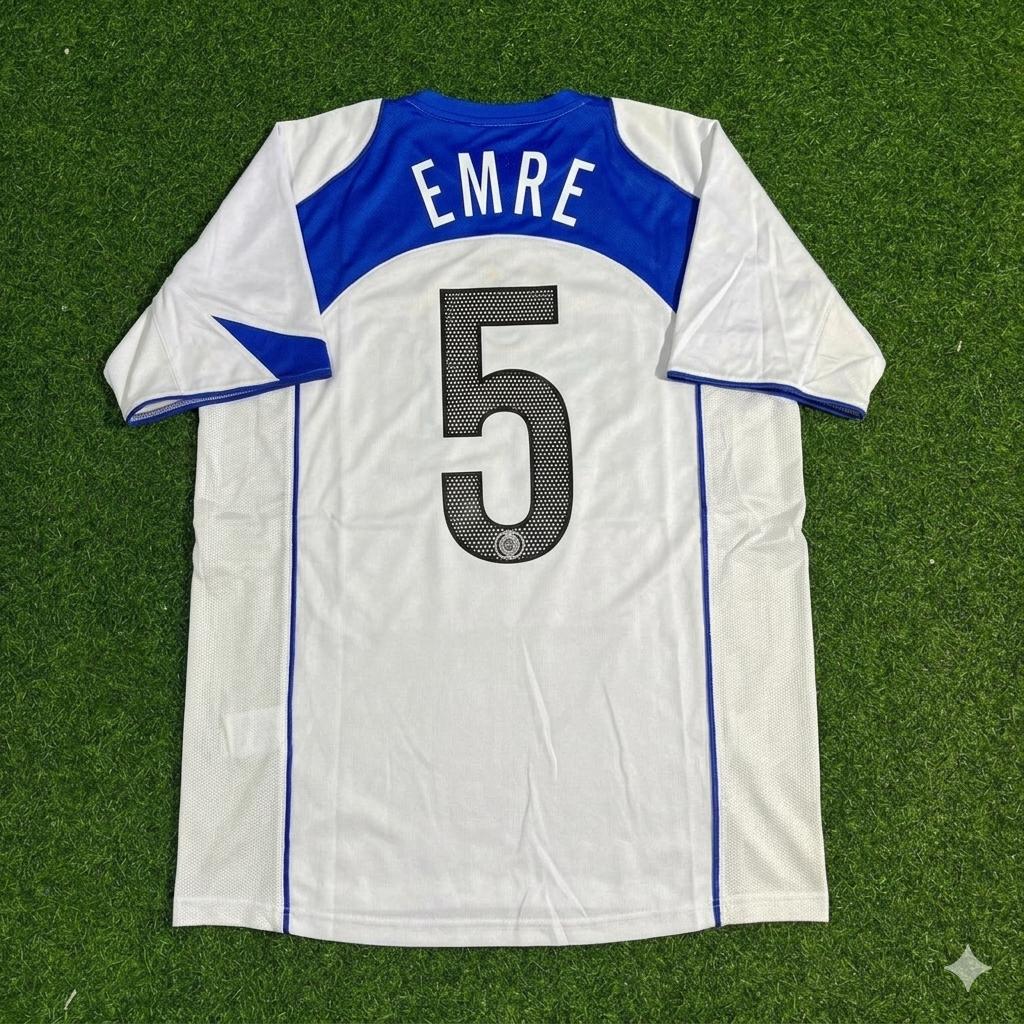 Emre Belözoglu Inter Milan 2004-2005 Retro White Football Jersey Kit