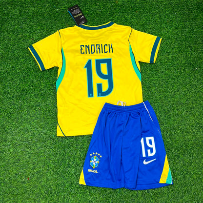 Endrick Brazil 2026 World Cup Home Yellow KIDS Football Jersey