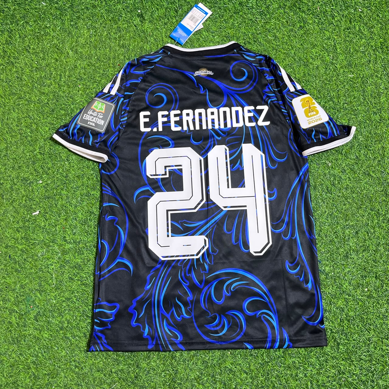 Argentina World Cup 2026 Enzo Fernández #24 Football Jersey Kit