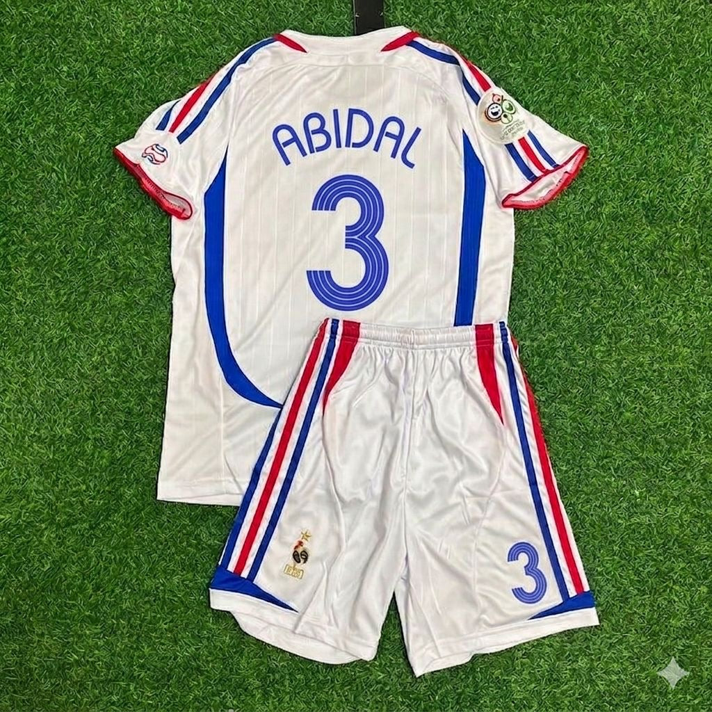 France World Cup 2006 Éric Abidal #3 Retro Kids Kit