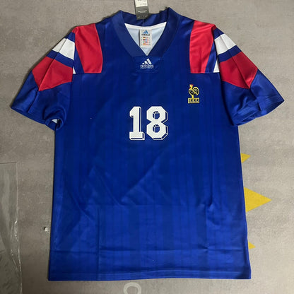 Eric Cantona 1992 - 93 France Retro Football Jersey Kit