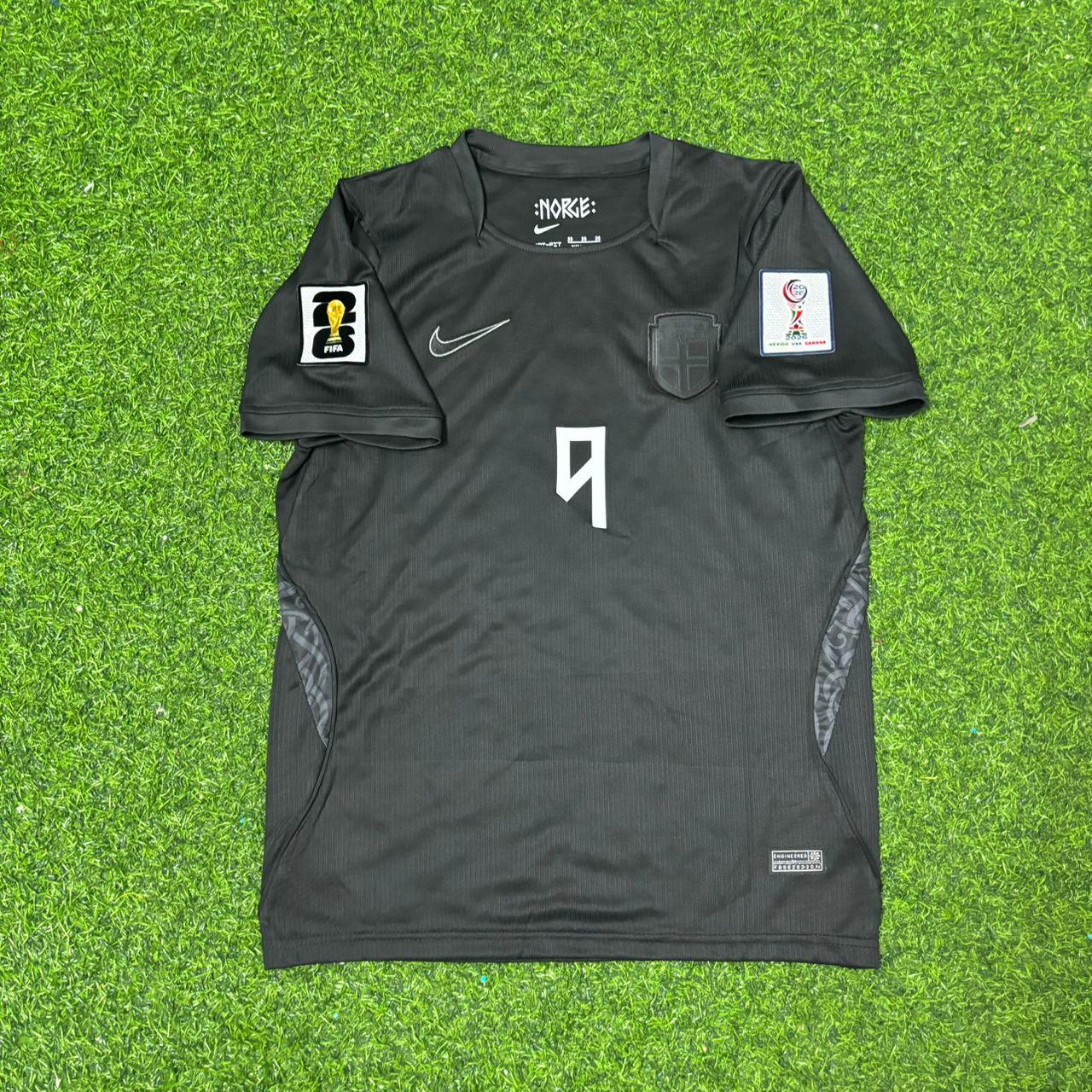 Erling Braut Haaland #9 Norway 2026 World Cup Away Black KIDS