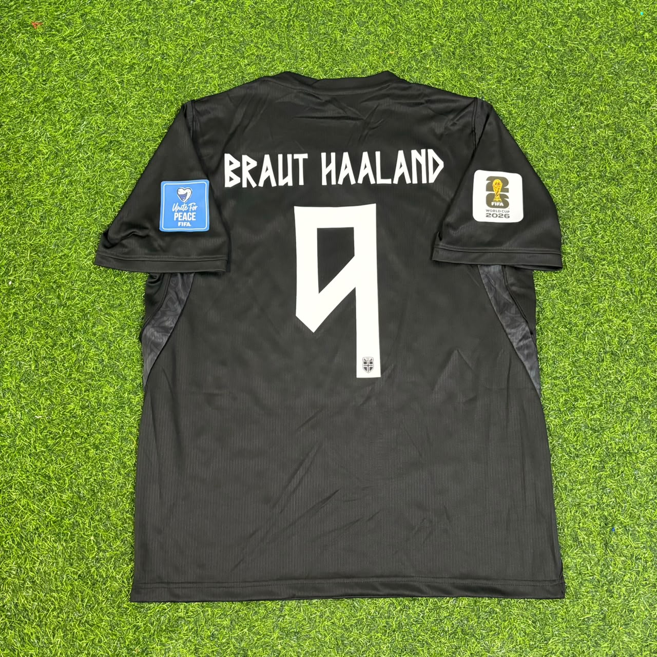 Norway World Cup 2026 Erling Braut Haaland #9 Black Away Football Jersey