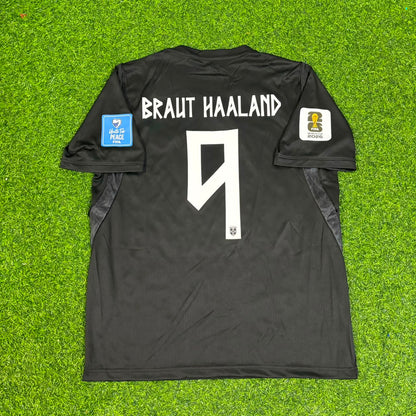 Norway World Cup 2026 Erling Braut Haaland #9 Black Away Football Jersey