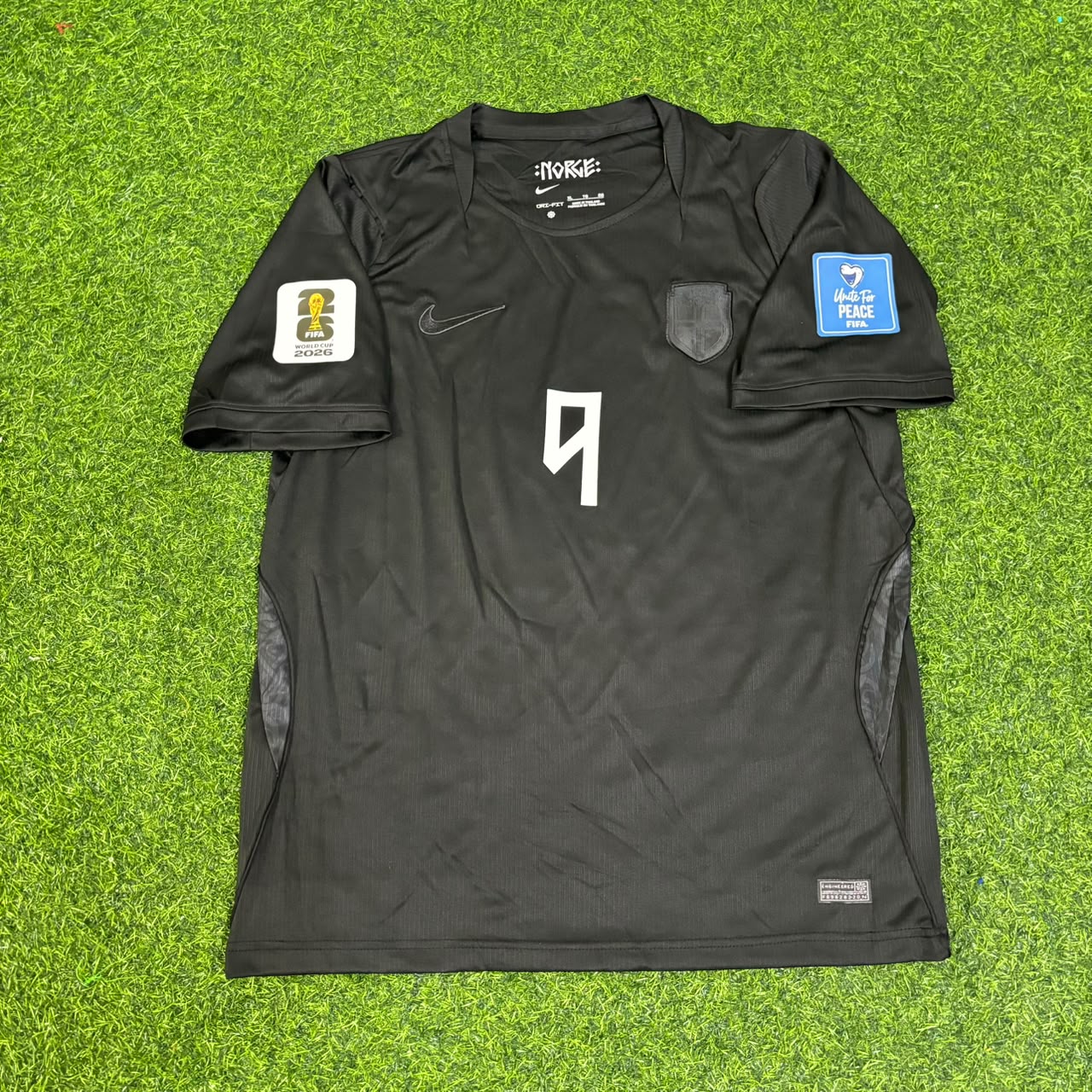 Norway World Cup 2026 Erling Braut Haaland #9 Black Away Football Jersey