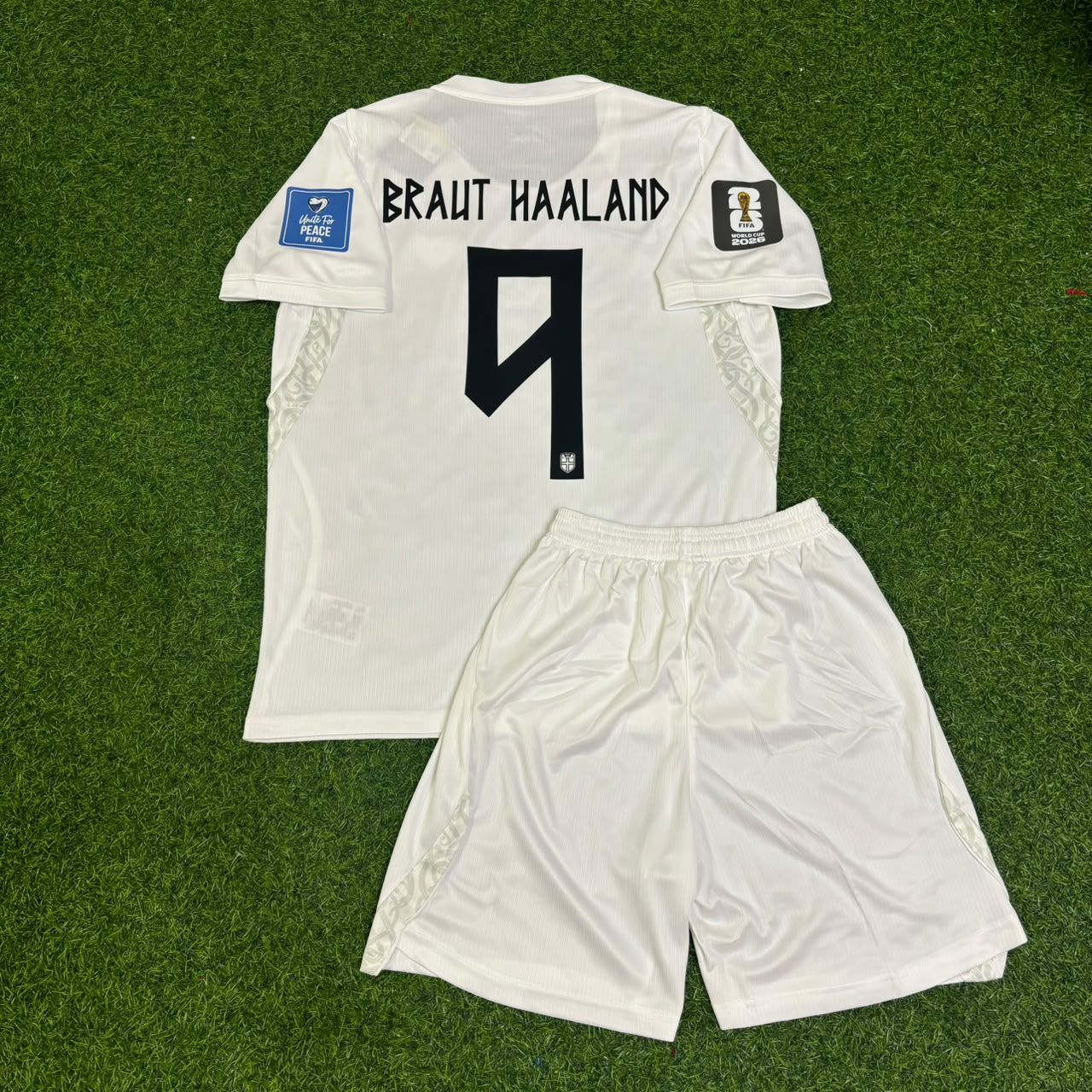 Norway World Cup 2026 Erling Braut Haaland #9 White Kids Football Jersey