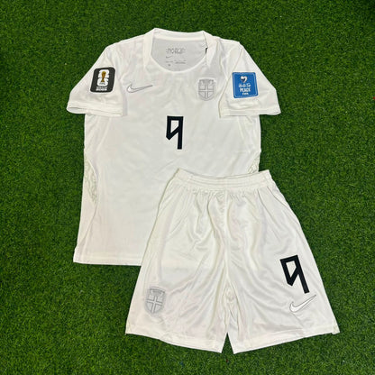 Norway World Cup 2026 Erling Braut Haaland #9 White Kids Football Jersey