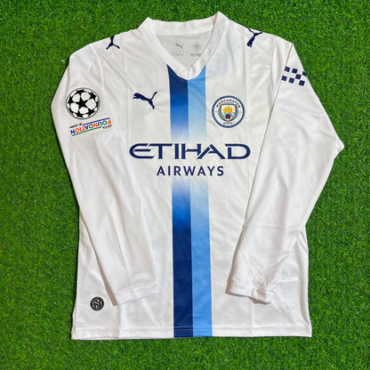 Erling Haaland #9 Manchester City 2026-27 Third Long Sleeve Champions League Patch Football Jersey