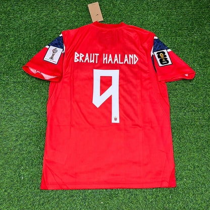 Norway World Cup 2026 Erling Haaland #9 Home Football Jersey