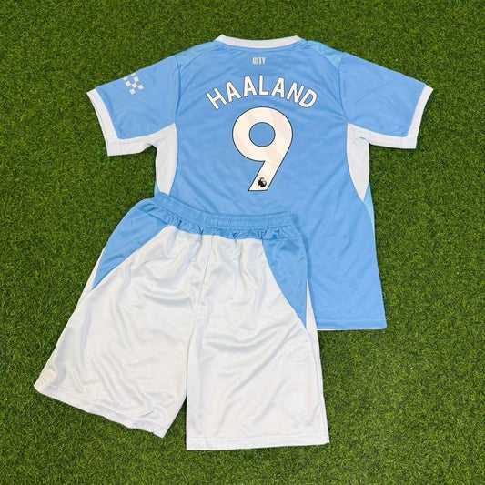 Erling Haaland Manchester City 2026 27 Home Kids Football Jersey
