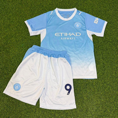 Erling Haaland Manchester City 2026 27 Home Kids Football Jersey