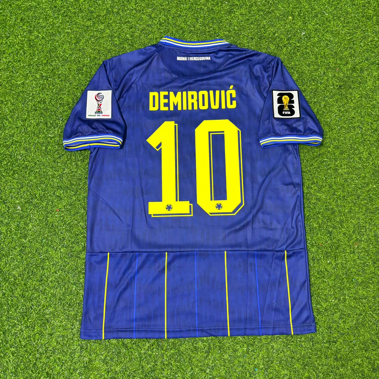 Bosnia and Herzegovina World Cup 2026 Ermedin Demirovic Blue Football Jersey