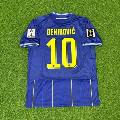 Bosnia and Herzegovina World Cup 2026 Ermedin Demirovic Blue Football Jersey